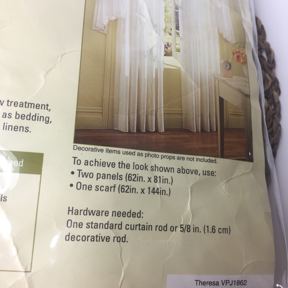 👛[Mainstays] Home White Theresa Panel (2) - Picture 7 of 9